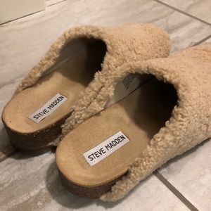 Steve Madden Vesa Faux Shearling Slippers